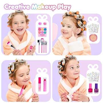 hahaland Makeup Advent Calendar 2025 for Girls Aged 3+ Years Old -24 Days Unicorn Makeup Christmas Countdown Calendar Gift for Kids Surprise Girls Princess Gift Easter Basket Stuffers