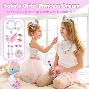 hahaland Makeup Advent Calendar 2025 for Girls Aged 3+ Years Old -24 Days Unicorn Makeup Christmas Countdown Calendar Gift for Kids Surprise Girls Princess Gift Easter Basket Stuffers