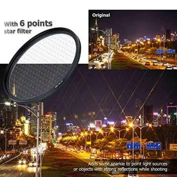 JJC 58mm Star Filter Kit for Stunning Photography Effects