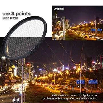 JJC 58mm Star Filter Kit for Stunning Photography Effects