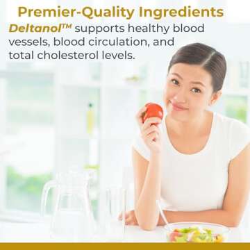 Premier Research Labs Deltanol - Antioxidant, Bone & Cardiovascular Support - Supports CoQ10 & Cholesterol - Delta-Tocotrienol Complex - No Added Stearates - 60 Plant-Source Capsules