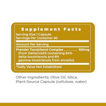 Premier Research Labs Deltanol - Antioxidant, Bone & Cardiovascular Support - Supports CoQ10 & Cholesterol - Delta-Tocotrienol Complex - No Added Stearates - 60 Plant-Source Capsules