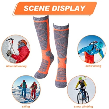 Handepo 6 Pair Thermal Ski Socks for Winter Activities
