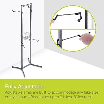 Freestanding Delta Bike Rack - No Drilling Needed for Storage