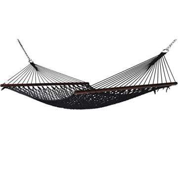Relax with the Caribbean Rope Hammock - Soft Polyester Comfort