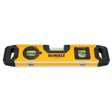 DeWalt DWHT43003 9" Yellow Aluminum Magnetic Torpedo Level with V-Groove Base
