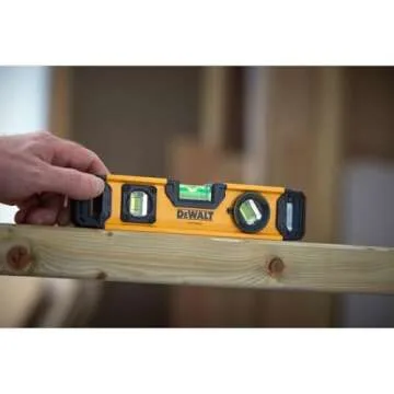 DeWalt DWHT43003 9" Yellow Aluminum Magnetic Torpedo Level with V-Groove Base