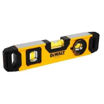 DeWalt DWHT43003 9" Yellow Aluminum Magnetic Torpedo Level with V-Groove Base