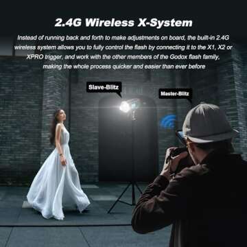 Godox AD600BM Bowens Mount 600Ws GN87 High Speed Sync Outdoor Studio Flash Strobe Monolight Light wi...