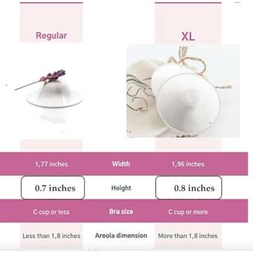 Silver Nursing Cups Nipple Cover Nipple Soother for Newborn Breastfeeding Moms, The Original 925 Sil...