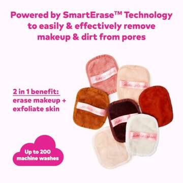 The Original MakeUp Eraser, 7-Day Set, Erase All Makeup With Just Water, Including Waterproof Mascara, Eyeliner, Foundation, Lipstick, Sunscreen, and More! Hot Cocoa, 7ct.