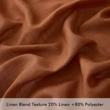 MIULEE 84 Inch Soft Linen Curtains for Living Room