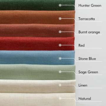 MIULEE 84 Inch Soft Linen Curtains for Living Room