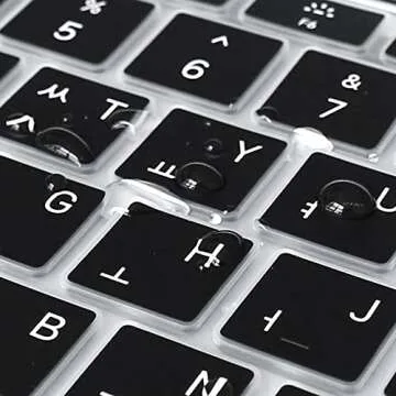 ProElife Ultra Thin Korean Keyboard Cover Skin for MacBook Pro 13 Inch 2022 2021 2020 (Apple M2 Chip/M1 Chip A2338/A2289/A2251) and 2020-2019 MacBook Pro 16 Inch (A2141) Protector (Black)