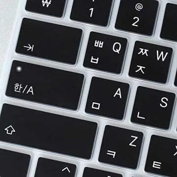 ProElife Ultra Thin Korean Keyboard Cover Skin for MacBook Pro 13 Inch 2022 2021 2020 (Apple M2 Chip/M1 Chip A2338/A2289/A2251) and 2020-2019 MacBook Pro 16 Inch (A2141) Protector (Black)
