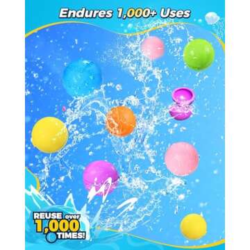 SOPPYCID Reusable Water Bomb balloons, Magnetic Refillable Water balls - Pool Toys for Boys and Girl...