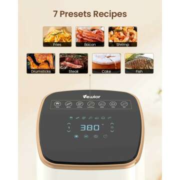 5.3Qt Air Fryer with Viewing Window & Smart Touchscreen