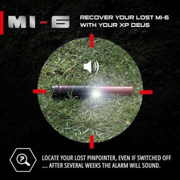 XP Metal Detectors MI-6 Pinpointer, with Wireless connectivity to The Deus II, Deus & ORX Metal detectors, by XP Metal Detectors to be Used by All detectorists (MI-6-AM)