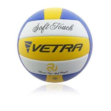 VETRA Premium Soft Touch Volleyball - Official Size 5, Perfect for Training & Recreation