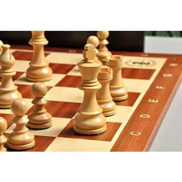 The House of Staunton The Championship Series Chess Set, Box, & Board Combination - Golden Rosewood and Natural Boxwood