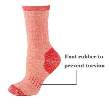 NEVSNEV 4pairs 70% Merino Warm Wool Women Crew Socks - Hiking Outdoor Athletic Thermal Thickening Cushion 9-11