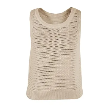 FISACE Women's Summer Knit Sweater Tank Top - Stylish & Comfortable