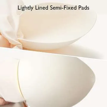 COMFELIE Wireless Bra with Support D-G Cups for Women Seamless Bra, Zero Gravity Sculpt 1-Inch Uplift Full Coverage Bra EB066 Almond