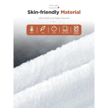 Heated Throw Blanket with Timer & 8 Heat Levels