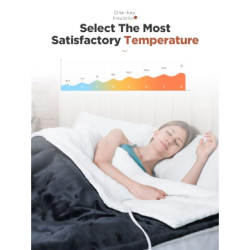 Heated Throw Blanket with Timer & 8 Heat Levels
