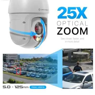 Amcrest 4MP AI PTZ IP Camera with 25x Zoom and Night Vision