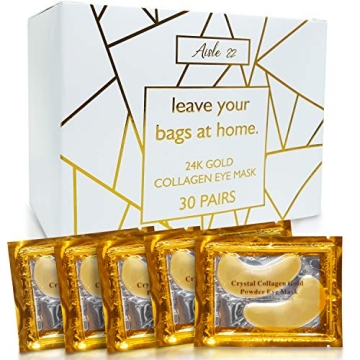 24K Gold Under Eye Patches for Puffiness Relief