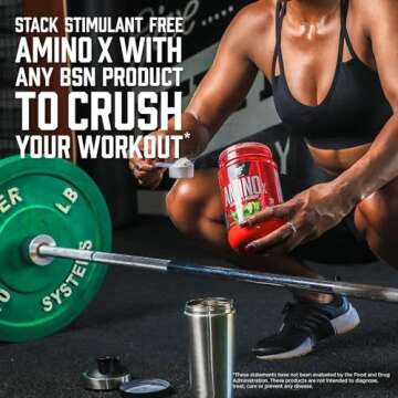 BSN Amino X Muscle Recovery & Endurance Powder with BCAAs, Intra Workout Support, 10 Grams of Amino Acids, Keto Friendly, Caffeine Free, Flavor: Fruit Punch, 30 servings (Packaging May Vary)