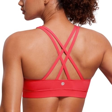 CRZ YOGA Women's Strappy Sports Bra - Stylish Comfort for Yoga and Fitness