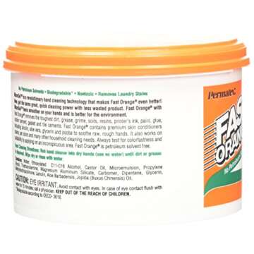 Permatex 33013 Fast Orange Smooth Cream Hand Cleaner, 14 oz., 14 Ounce