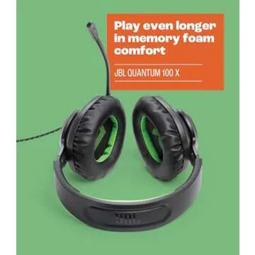 JBL Quantum 100X Wired Gaming Headset - Comfort & Audio Quality