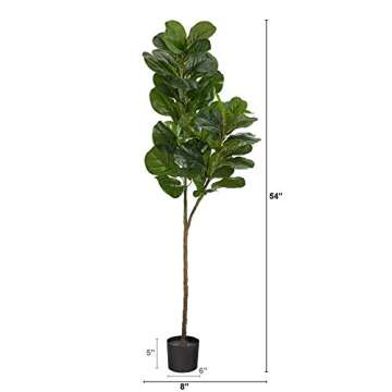 Nearly Natural 4.5ft. Fiddle Leaf Fig Artificial Tree
