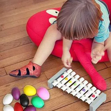 EVNEED 40 Pcs Colorful Egg Shakers for Kids Music Fun