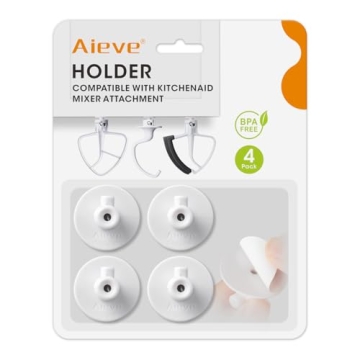 Aieve 4 Pack Stand Mixer Attachment Holders Compatible with Kitchenaid Mixer Accessories