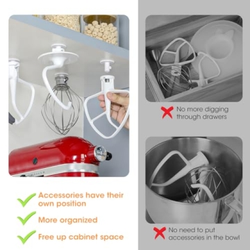 Aieve 4 Pack Stand Mixer Attachment Holders Compatible with Kitchenaid Mixer Accessories