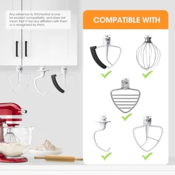 Aieve 4 Pack Stand Mixer Attachment Holders Compatible with Kitchenaid Mixer Accessories