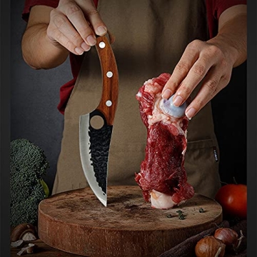 LifHap Butcher Knife with Sheath for Camping and BBQ