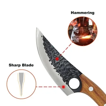 LifHap Butcher Knife with Sheath for Camping and BBQ