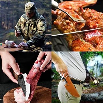 LifHap Butcher Knife with Sheath for Camping and BBQ