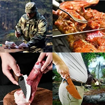 LifHap Butcher Knife with Sheath for Camping and BBQ