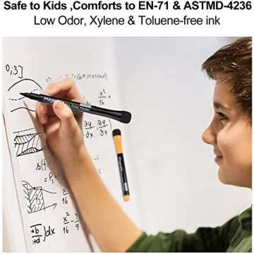 Magnetic Dry Erase Markers, (8 Pack) Dealkits Low Odor White Board Markers Whiteboard Markers with Erasers for Kids Teacher Supplies for Classroom Work on White Board, Calender, Fine Tip Point