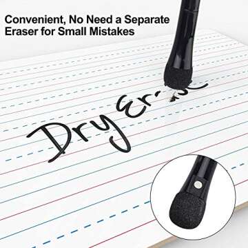 Magnetic Dry Erase Markers, (8 Pack) Dealkits Low Odor White Board Markers Whiteboard Markers with Erasers for Kids Teacher Supplies for Classroom Work on White Board, Calender, Fine Tip Point