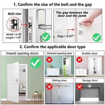 Fority Portable Door Lock for Travel and Home Safety