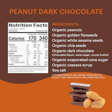 Tosi Cashew Coconut and Dark Chocolate Peanut Butter Protein Bars Combo, Plant Based with Nuts, Glut...