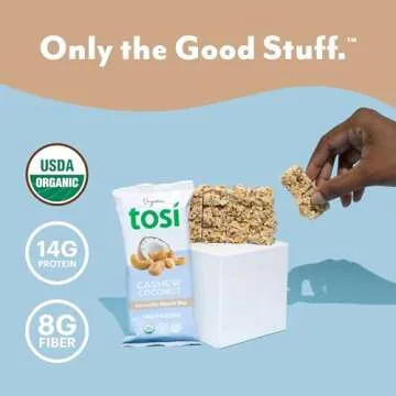 Tosi Crunchy Organic Protein Bars - Vegan & Gluten-Free