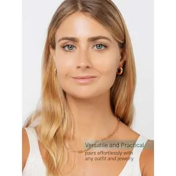 Altitude Boutique Small Chunky Gold or Silver Hoops | Thick Round Tube Earrings | Hollow, Lightweight, Hypoallergenic Hoop Earrings For Women (20mm, Gold)